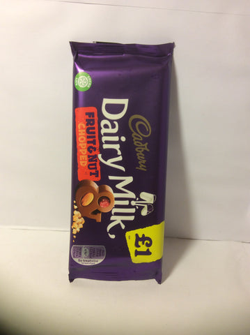 Cadbury fruit&nut-95gX22’s-20%p/m-£-1.00