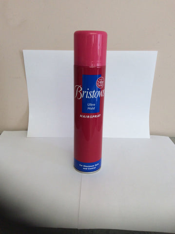Bristows ultra hold hair spray-300mlX6-20%-p/m£1.79